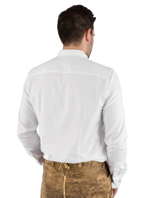 Trachtenhemd Gottseidank Stretch Slimfit Lenz A00607 naturweiss XL