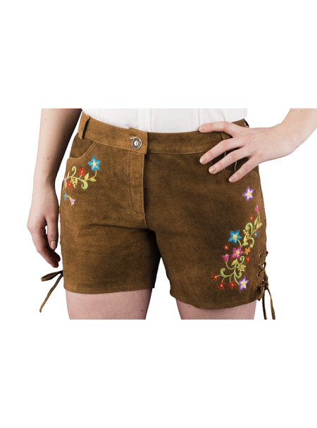 Kurze Lederhose 35308 braun Größe 38