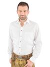 Trachtenhemd klassisch weiß arido 2921-2719-00 aus Baumwolle mit Hirschhornknöpfen modern fit 40
