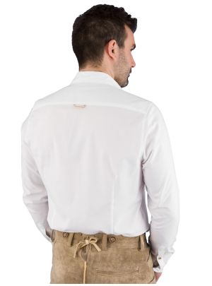 Trachtenhemd Pure Slim Fit 5001-21301 Stretch weiß