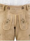 Trachtenlederhose kurz Ostarrichi Weinbauer Ursprung Rothirsch sand hell Stick S oliv
