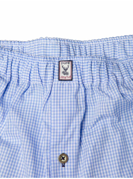 Trachten Boxershort blau karo Pure M