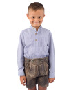 Kinder Trachtenhemd Isar-Trachten 52813 blau Stehkragenhemd Pfoad  116