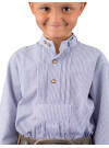 Kinder Trachtenhemd Isar-Trachten 52813 blau Stehkragenhemd Pfoad  128