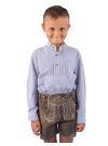 Kinder Trachtenhemd Isar-Trachten 52813 blau Stehkragenhemd Pfoad  86