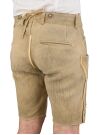 Trachtenlederhose kurz Ostarrichi Weissenberg Hirsch grau Stick natur