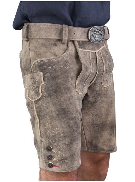 Kurze Lederhose Spieth & Wensky Alex oxford/ sand