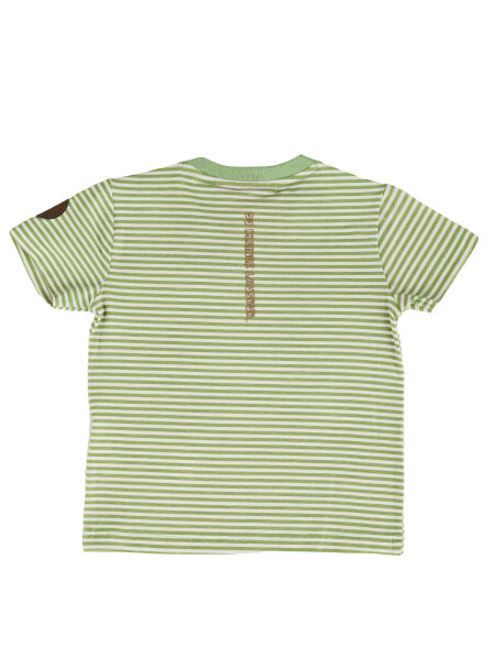 T-Shirt Kid Baby Bondi  Seilbahn geringelt stripe forest/white 92