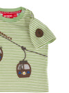 T-Shirt Kid Baby Bondi  Seilbahn geringelt stripe forest/white 92