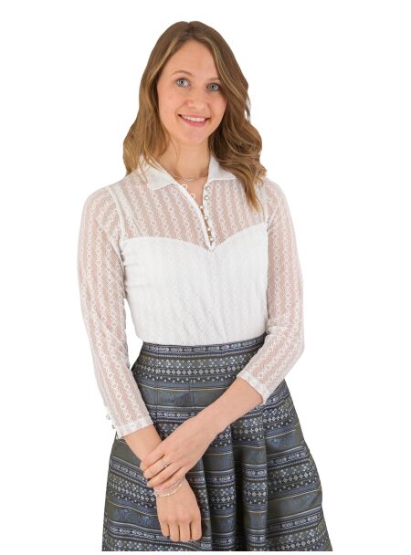 Country Line Trachtenbody T-7611 10 weiss