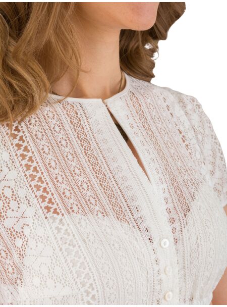 Gottseidank Dirndlbluse Ella A003743 100 reinweiß
