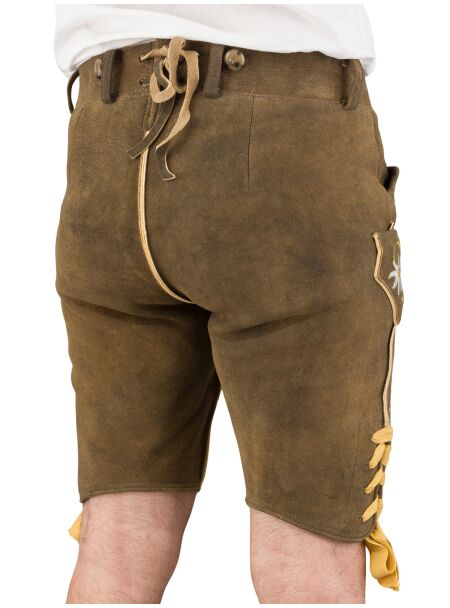 Meindl Hirschlederhose kurz Spitzingsee Nussbaum ohne Behandlung 2507 501 472