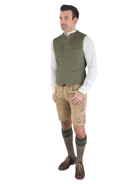 Meindl Hirschlederhose kurz Gamsbrunft 2318 501 539 kiesel