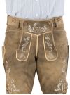 Ostarrichi kurze Lederhose Wildleben Stick 0770-3525-1227 Ziegenvelours inka