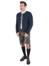 Spieth & Wensky kurze Lederhose Fendo magma, Stick blau 44