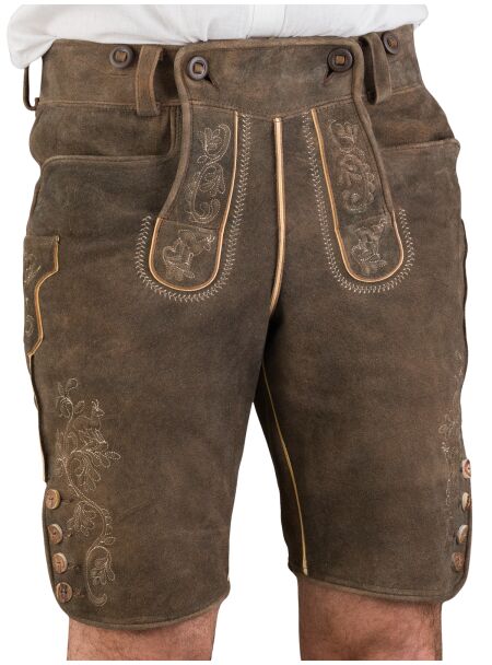 Meindl Lederhose kurz Loisachtal bisam Wildbock