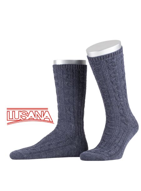 Lusana Schoppersocken L5697 07 jeansblau