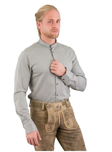Gweih & Silk Trachtenhemd Alpsee 01-232 olive jersey