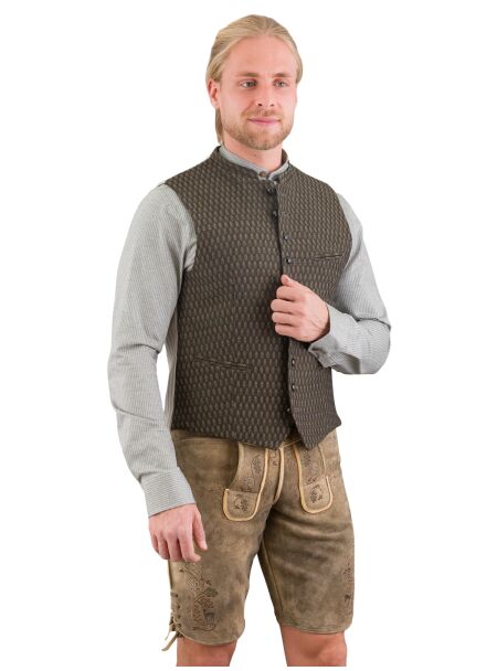 Gweih & Silk Trachtenhemd Alpsee 01-232 olive jersey