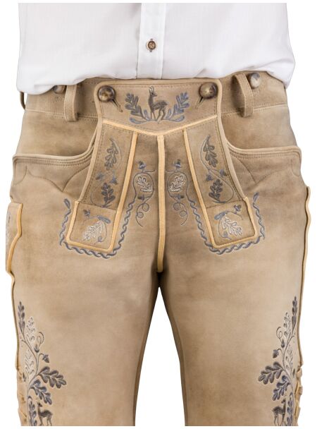 Meindl Hirschlederhose kurz Kochelsee 126 dust