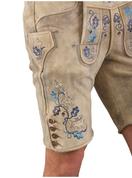Beckert kurze Lederhose Sachrang 2806677-0268-7557 baileys/ St. blau unbehandelt