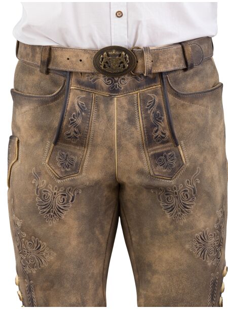 Maddox kurze Lederhose Ammersee Nappato  marmor
