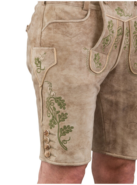 Beckert kurze Lederhose Leobendorf 280720 - 0268 / 7875 7875 barock/ St. 660 oliv 106