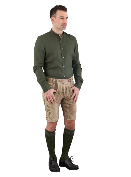 Beckert kurze Lederhose Leobendorf 280720 - 0268 / 7875 7875 barock/ St. 660 oliv 28