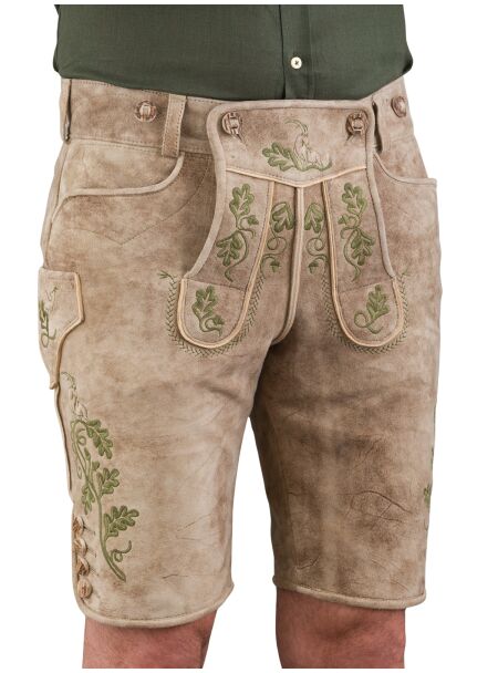 Beckert kurze Lederhose Leobendorf 280720 - 0268 / 7875 7875 barock/ St. 660 oliv 56