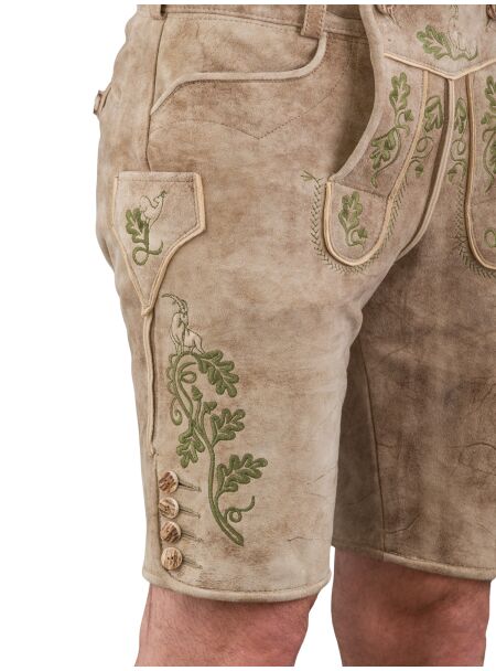 Beckert kurze Lederhose Leobendorf 280720 - 0268 / 7875 7875 barock/ St. 660 oliv 56
