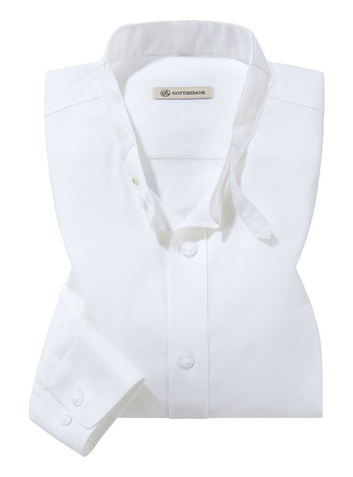 Trachtenhemd Slim Fit Stretch Lenz weiß 596 Gottseidank A000574