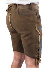 Meindl Lederhose kurz Königlich Bayerische Jagahosn Hirsch sämisch zirbel blau