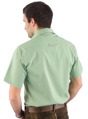 Trachtenhemd kurzarm Spieth & Wensky Endrik Normal Fit grün karo