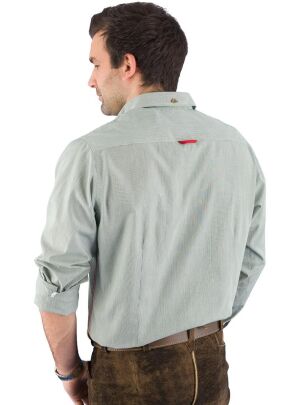 Trachtenhemd langarm Pure C22606-11299 fashion fit grün gestreift