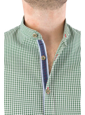Trachtenhemd Pure C32603-11699 fashion fit grün karo 455