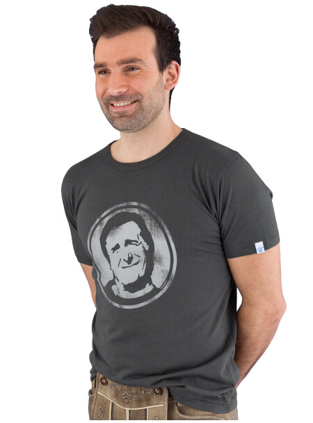 Trachten T-Shirt franzmünchinger Monaco rund anthra XXXXL