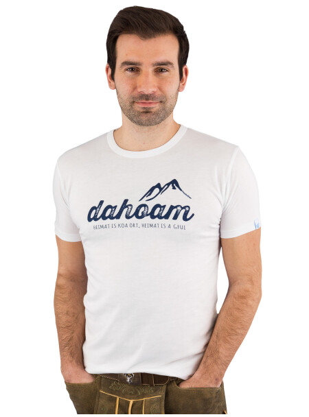Trachten T-Shirt franzmünchinger dahoam weiß Größe XS