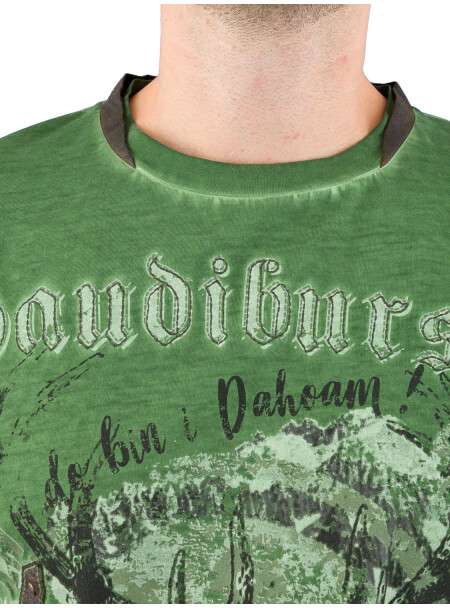 Trachten T-Shirt MarJo Gaudibursch grün Größe M